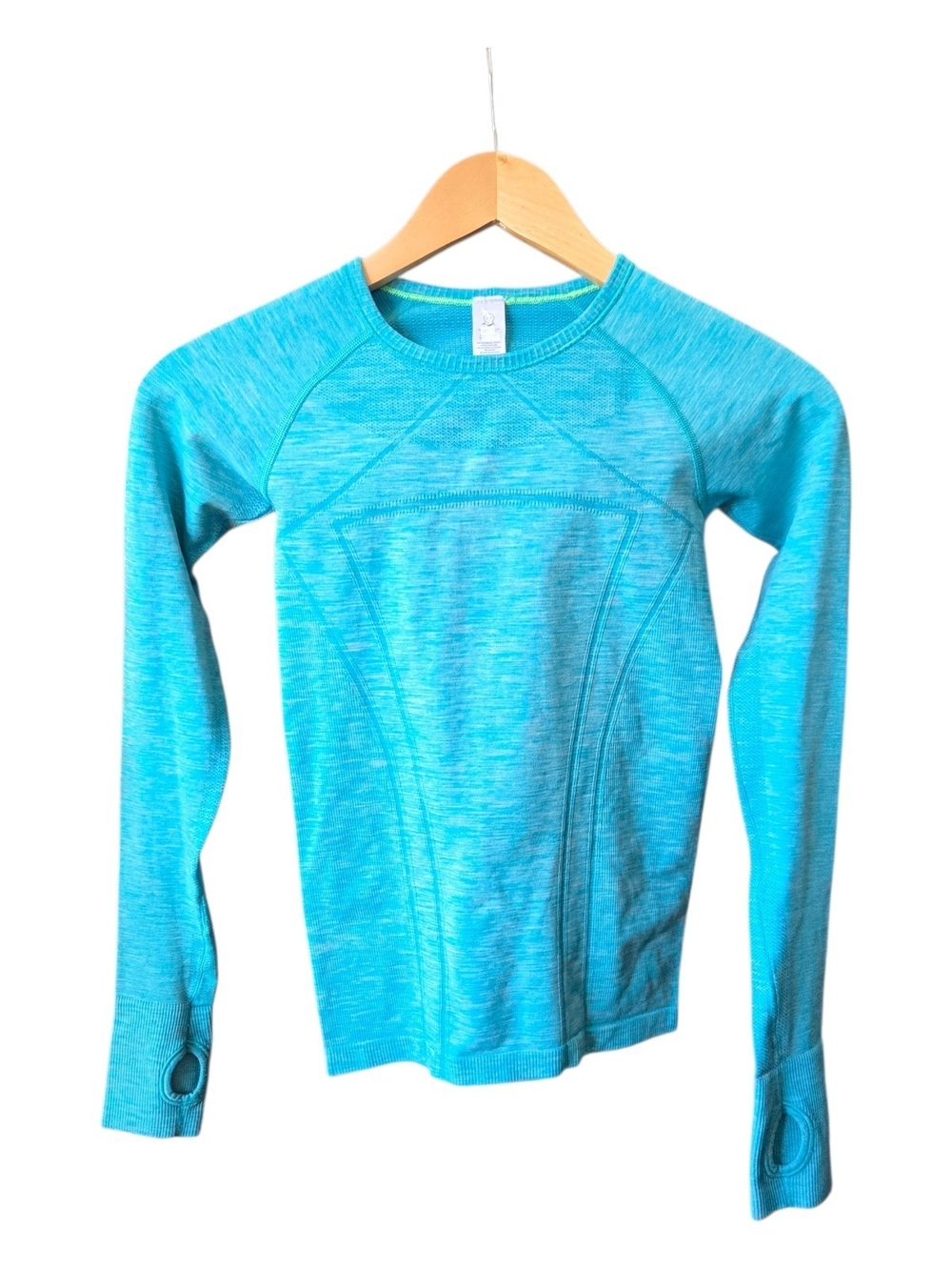 Ivivva Long Sleeve Seamless Top - Turquoise Size Small